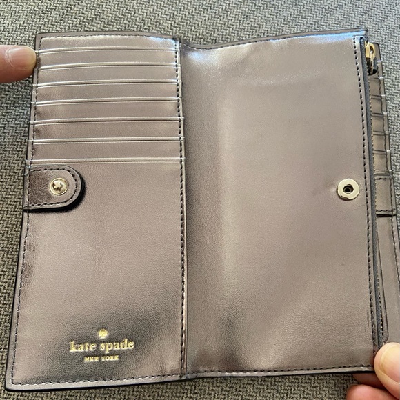 Kate Spade Silver Gray Wallet - Picture 3 of 7